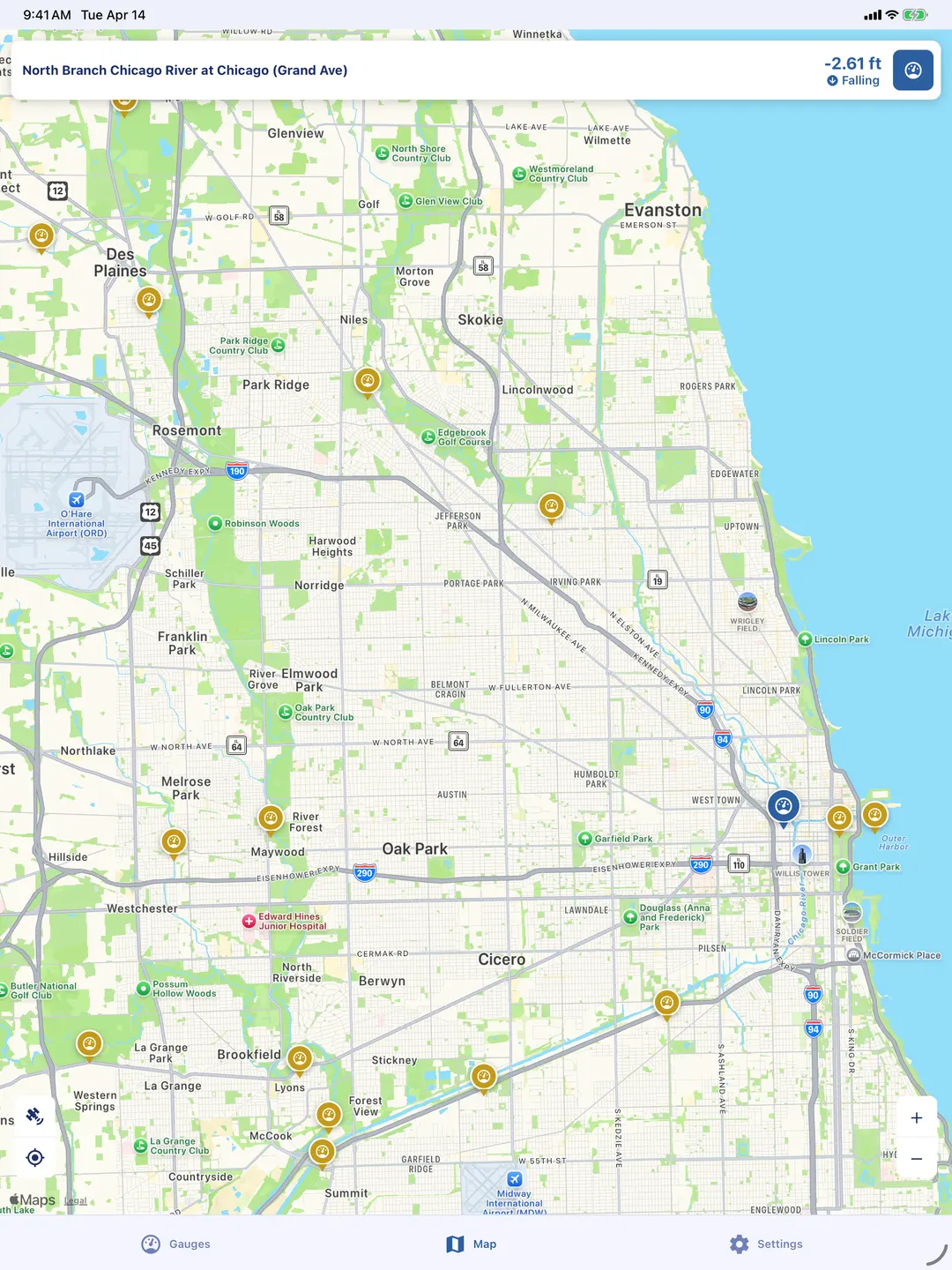 Desktop-style modal details showing stage history and map panel.